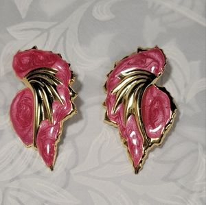 Vtg statement pierced earrings 80s